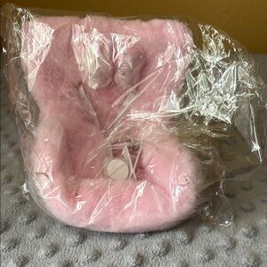 Pink Fuzzy Car seat for Labubu